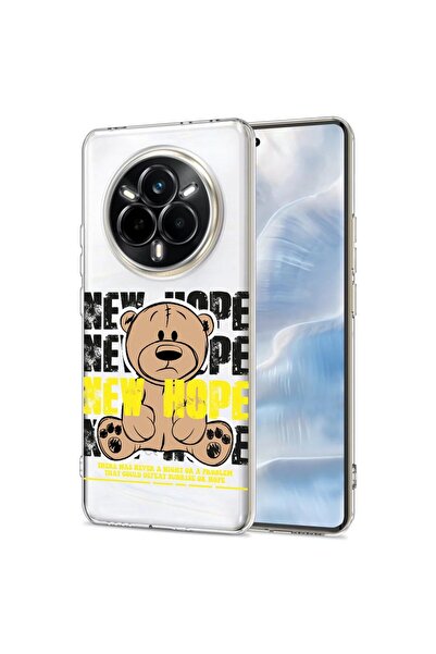 bestcase Калъф за Realme 14 Pro 5G, BestCase™ Прозрачен силиконов 2ММ, Мече Н...