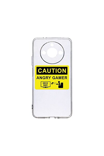bestcase Прозрачен силиконов калъф 2ММ, съвместим с Realme 11, Angry Gamer, у...