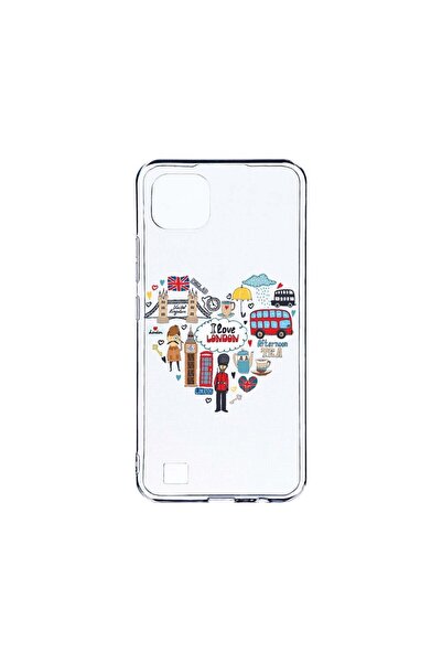 bestcase Husa BestCase¬Æ Clear Silicon 2MM, Compatibila Cu Realme C20, I Love...