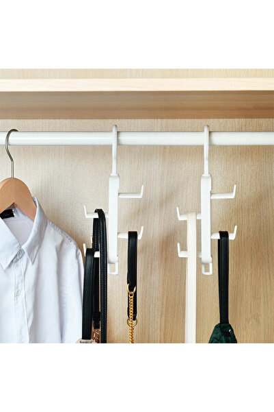 Choice 2pcs white Bag Storage Tool Wardrobe Storage Multifunctional Clothes R...