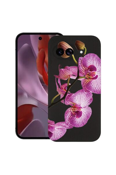 bestcase Ултра тънък TPU калъф, съвместим с Google Pixel 9a, Флорален - Розов...