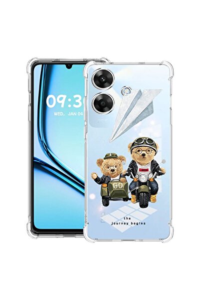 bestcase Противоударен калъф за Realme Note 60 / Note 60X с дизайн Теди на пъ...