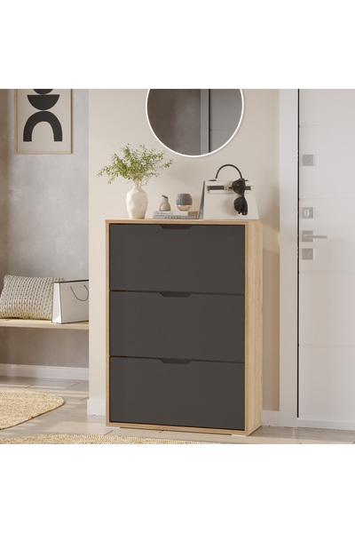 L'occi Concept Food 3 Kapaklı Ayakkabılık Düşer Kapaklı Ayakkabı Dolabı Antre...