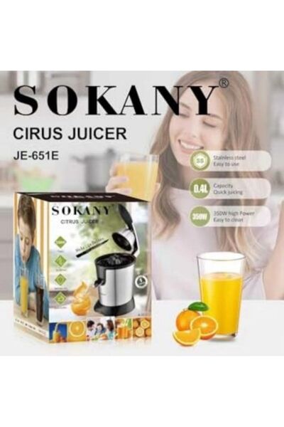 SOKANY Electric Citrus Juicer 350W Stainless Steel 304 with 85W Motor Dual Si...