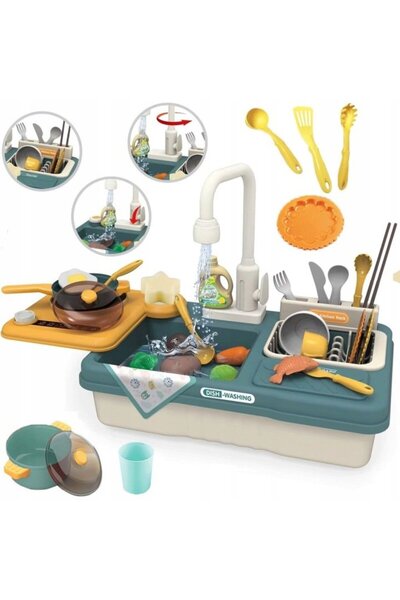 Matadi Children's sink and electric hob with water recirculation function, ho...
