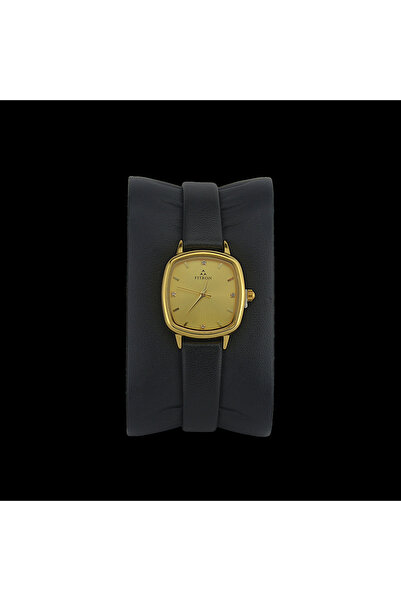 FITRON ROUNDED RECTANGLE 9832 L GOLD DIAL - WOMEN'S QUARTZ