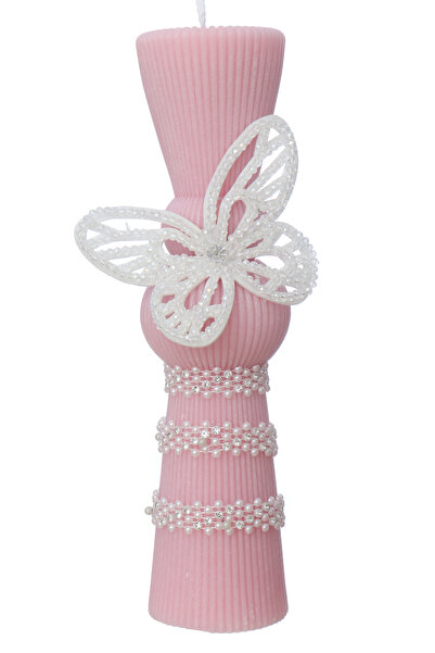 Recostore Lumanare botez cu fluture, lumanare tip clepsidra, 26×6 cm, Recosto...