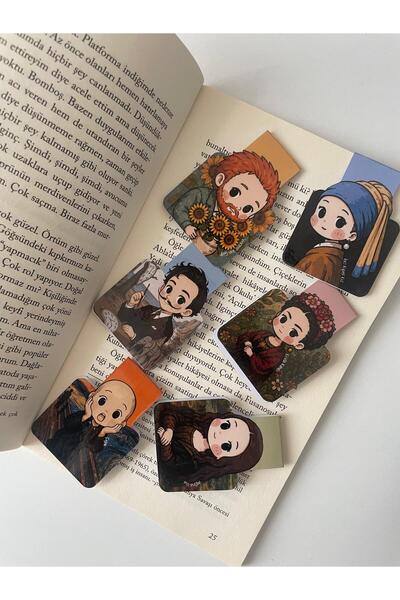 tinystoriestr Set magnetnih oznaka iz serije Chibi Artists, 6 komada
