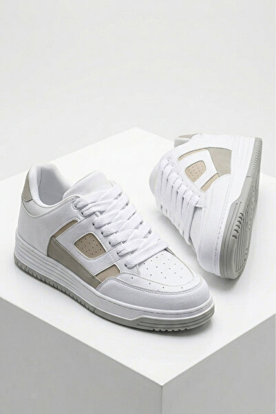 Zerenyus Zrc2410 High Quality High Sole Men's Sneaker White Beige