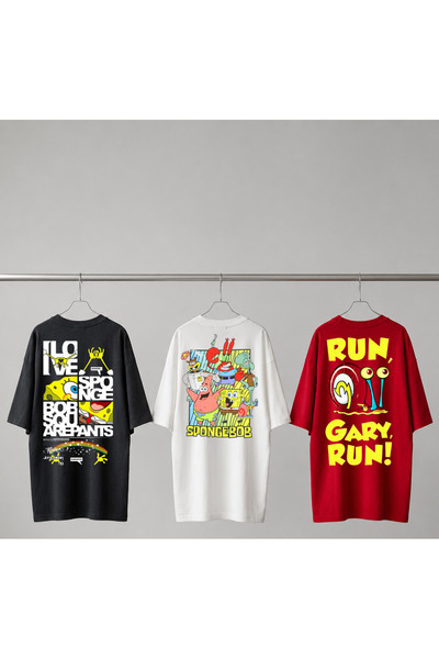 Grafftee Clothing Sponge Bob (Sponge Bob) set od 3 unisex majica sa posebnim ...