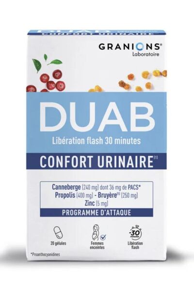 Granions Supliment alimentar pentru sanatatea tractului urinar, DUAB Confort ...