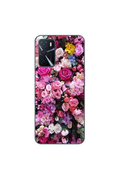 OEM Husa compatibila cu Oppo A16 Silicon Gel Tpu Model Trandafiri Roz