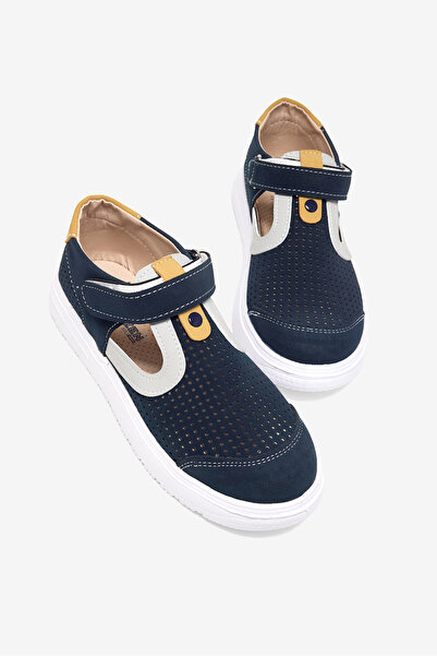 Tonny Black Children's Unisex Navy Blue Yellow Children's Velcro Sandals