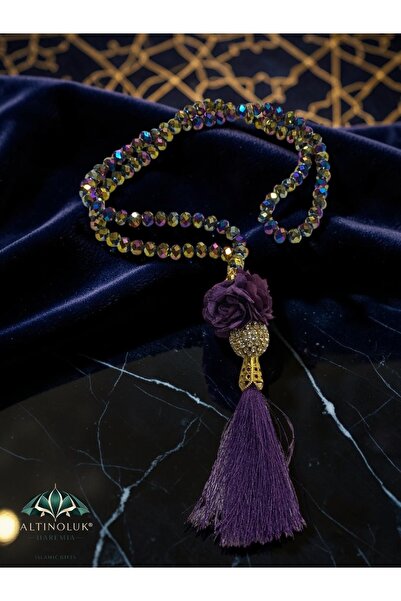 Altınoluk Haremia Crystal Stone Rose Detailed 99' Rosary 8 mm |   Stylish Gif...