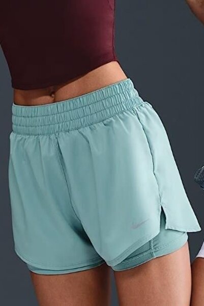 Nike One Dri Fit High Rise 8cm 2 in1 Loose Fit Shorts 2 Kadın Bol Kesim Taytl...