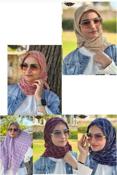 ALDAIYR وشاح كاز كاكار 120/120 قطن نمط ثانٍ