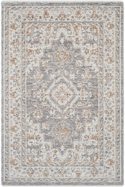 Cool Halı Belina Krem Gri 160x230 4 Mt Kare Halı Vintage Klasik Etnik Desen B...