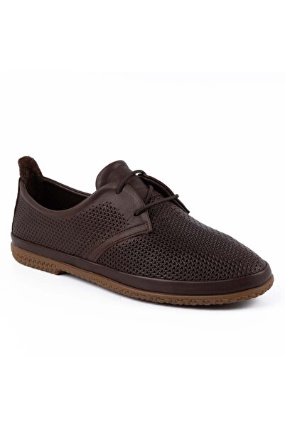 Mammamia 7160 Genuine Leather Casual Women's Shoes-Brown