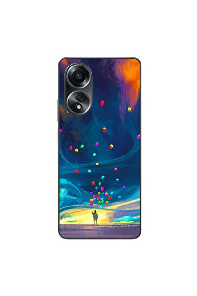 OEM Case compatible with Oppo A58 4G Silicone Gel Tpu Universe Balloons Pattern