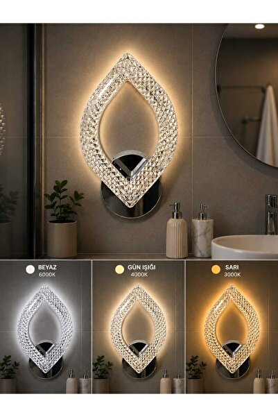 Marsel Lighting مصباح جداري من نوع PAPATYA مع 3 ألوان LED لغرفة المعيشة وغرفة...