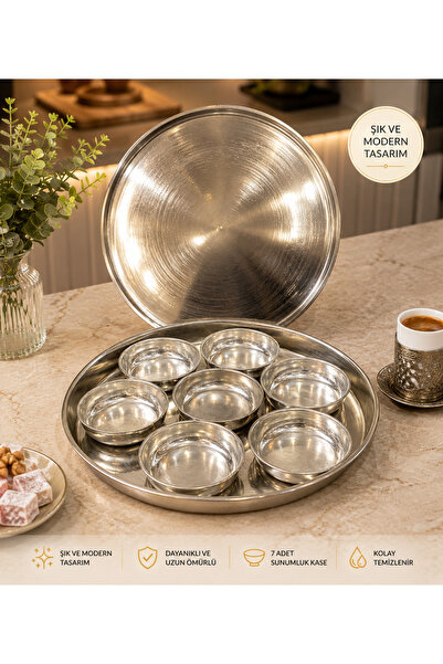 CRALİCHE Copper 7-Piece Breakfast Serving Set