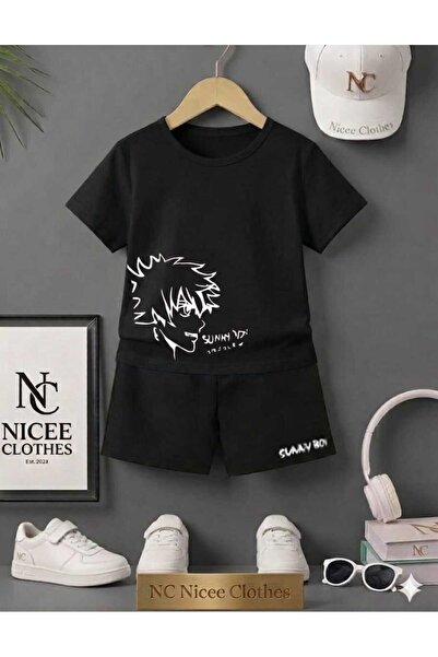 NC Nicee Clothes ΚΑΛΟΚΑΙΡΙΝΟ ΠΑΙΔΙΚΟ ΜΠΛΟΥΖΑΚΙ ΚΑΙ ΣΟΡΤΣ UNISEX (ΛΕΥΚΟ ΣΧΕΔΙΟ...