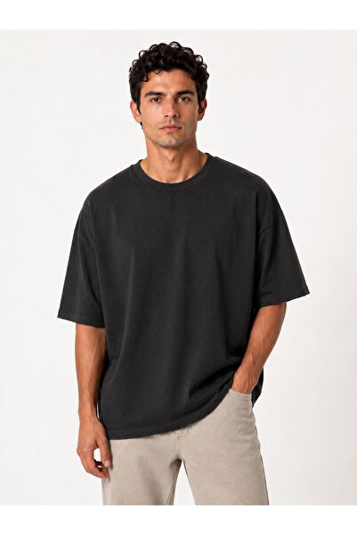 CLASSİCS MEN Ανδρικό μπλουζάκι Bordoo Basic Crew Neck Oversize με κοντά μανίκ...