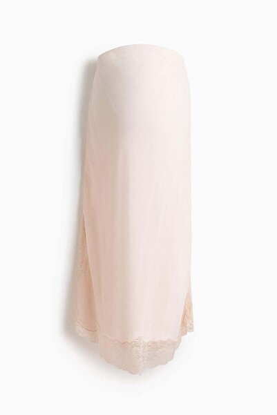 H&M MAMA Lace-trimmed viscose skirt