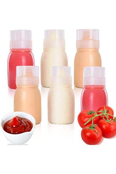 Arabest 6-Piece Porous Squeeze Bottles,Multi-Nozzle,180ml,Small Salad Dressin...