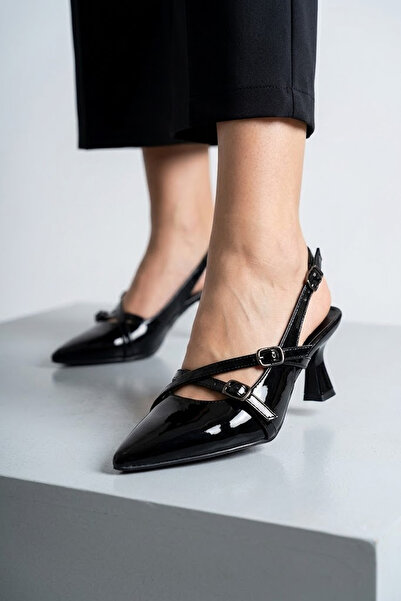 Solly T1080 Mg Black Heeled Women's Shoes