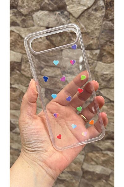 Vip Case Tecno Spark Slim Uyumlu Renkli Mini Kalp Desenli Şeffaf Darbe Emici ...