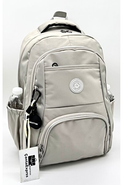 Bevitton Water Resistant Fabric School Bag Unisex School Backpack 2000 Gray