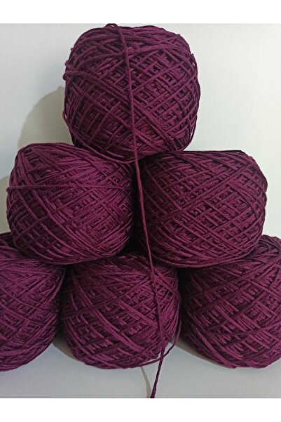İPEK YÜN İPLİK DÜNYASI Bambu Koton Örgü İpi (Patlıcan Mor) 100gr