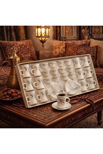 laverahome طقم فناجين وصحون قهوة بورسلين مزخرفة بنقوش راقية – 36