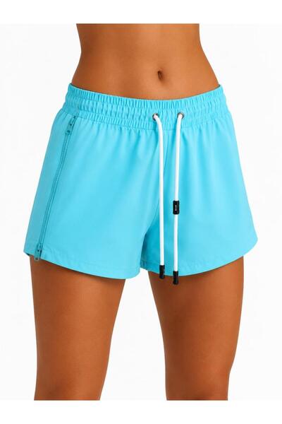 aykidsclup Women's Solid Color Two Side Zipper Mini Size Swimwear Swim Shorts...