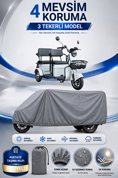 Motobros Motorcycle Tarpaulin Yuki̇ Yk-72 Greta 3-Wheel Electric Vehicle Tarp...