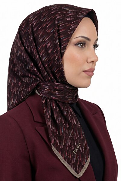 hadiora وشاح نسائي ناعم من القطن العضوي مخطط باللون البرتقالي