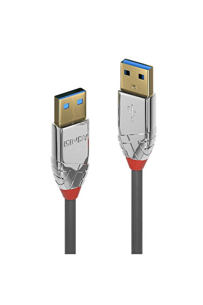 LİNDY Kabel USB USB-A - USB-A 3 m Szary (36628)