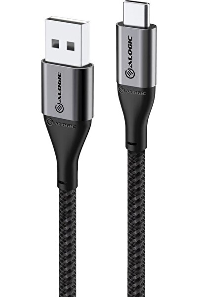 Alogic USB 2.0 Datenkabel Typ C -A M/M 3A 480 Mbps 0,3m, gr