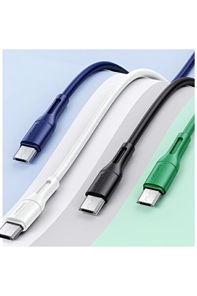 Usams Cablu USB USB-A - microUSB 1 m Bia≈Çy (SJ502USB02)