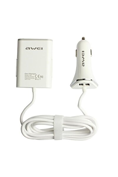 AWEI ≈Çad. sam. C-400 9.6A 4xUSB Viteză mare negru/alb