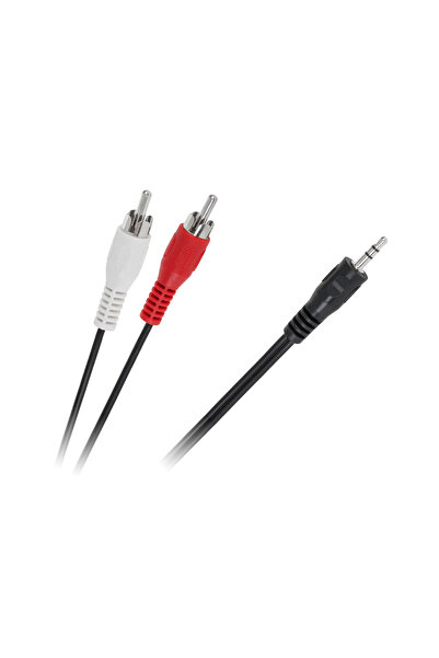 LP Cablu Jack 3.5mm - RCA (Cinch) X2 1.8m Negru (Lec-Kpo2747-1,8)