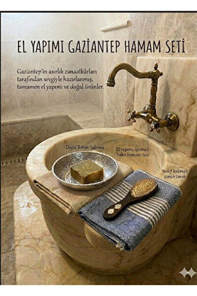 Artı Dükkan %100 El Yapımı Geleneksel Gaziantep Hamam Seti | 2 Adet Peştemal ...