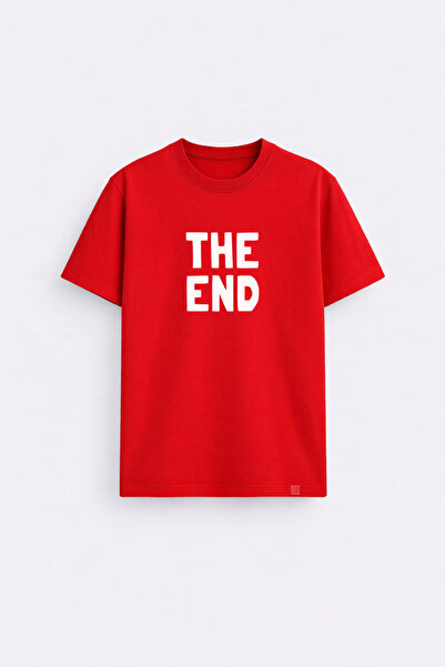 cesita The End Printed Cotton Fabric Red T-Shirt T-Shirt