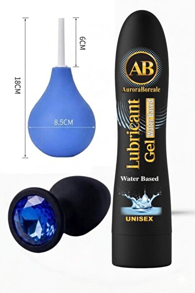 AuroraBoreale Sade Su Bazlı Premium Kayganlaştırıcı Jel Temizleme Pompası Mav...