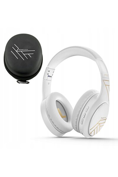 PowerLocus Căști Bluetooth P19 Alb Auriu