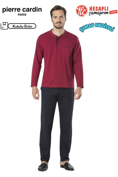 Pierre Cardin Premium Erkek Triko Ropdöşambırlı Uzun Kollu Şortlu 5li Özel Kutulu Çeyiz Pijama Takım