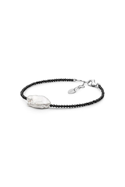 MANAVA Bratara argint cu perle naturale - Rebelle