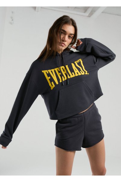 EVERLAST Classics Wmn Füme Kapüşonlu Kadın Sweatshirt