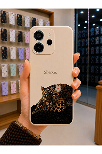 OVADA Redmi Note 14 Uyumlu Leopar Desenli Telefon Kılıfı